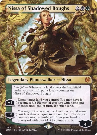 Nissa of Shadowed Boughs (Borderless) (283) [Zendikar Rising]