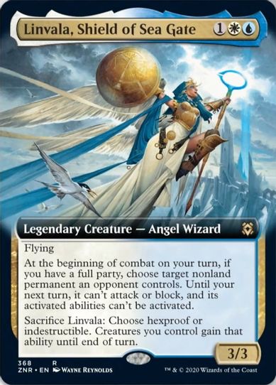 Linvala, Shield of Sea Gate (Extended Art) (368) [Zendikar Rising]