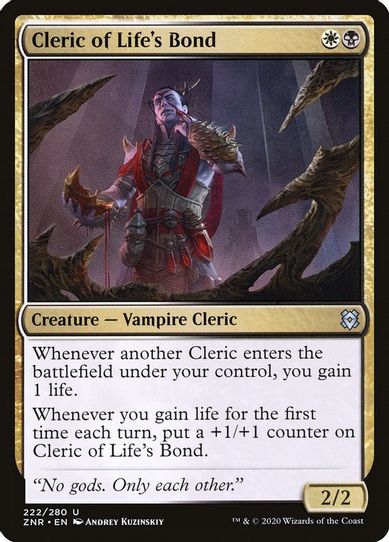 Cleric of Life's Bond (222) [Zendikar Rising]