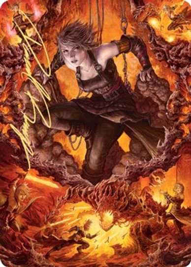 Nahiri, Heir of the Ancients Art Card () (Gold-Stamped Signature) (4) [Art Series: Zendikar Rising]