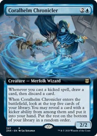 Coralhelm Chronicler (Extended Art) (327) [Zendikar Rising]
