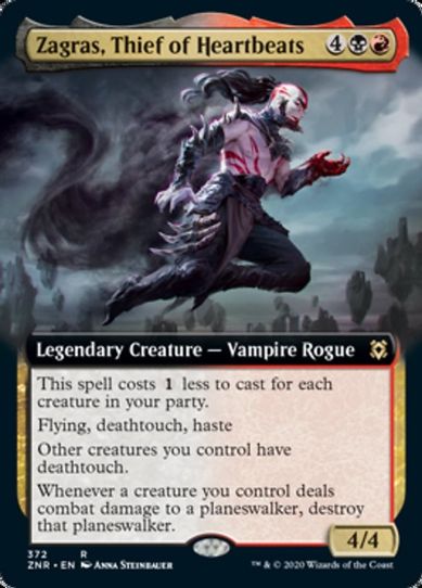 Zagras, Thief of Heartbeats (Extended Art) (372) [Zendikar Rising]