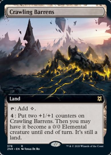 Crawling Barrens (Extended Art) (378) [Zendikar Rising]