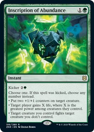 Inscription of Abundance (186) [Zendikar Rising]