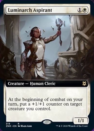 Luminarch Aspirant (Extended Art) (319) [Zendikar Rising]