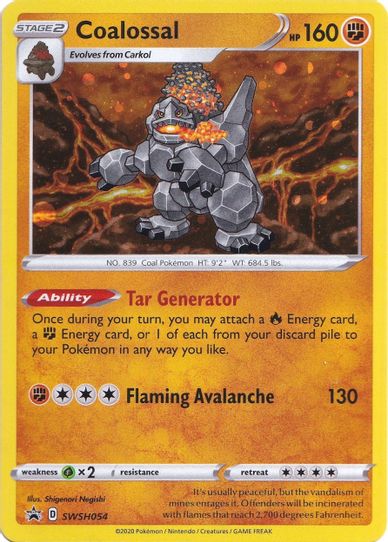 Coalossal SWSH054 (SWSH054) [SWSH: Sword & Shield Promo Cards]