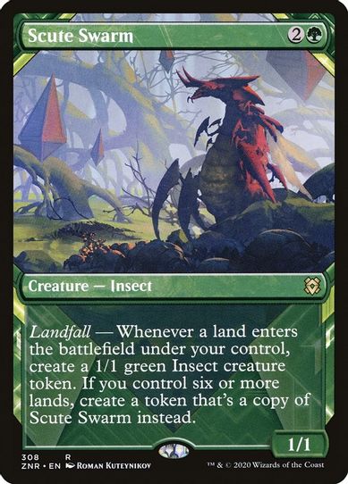 Scute Swarm (Showcase) (308) [Zendikar Rising]