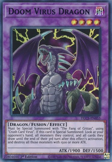 Doom Virus Dragon (Purple) (DLCS-EN055) [Dragons of Legend: The Complete Series]