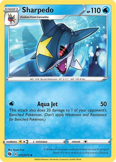 Sharpedo (12/73) [Champion's Path]