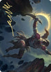 Nighthawk Scavenger Art Card (Gold-Stamped Signature) (58) [Art Series: Zendikar Rising]