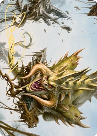 Canopy Baloth Art Card (Gold-Stamped Signature) (70) [Art Series: Zendikar Rising]