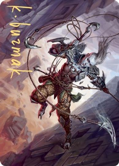 Akiri, Fearless Voyager Art Card (Gold-Stamped Signature) (74) [Art Series: Zendikar Rising]