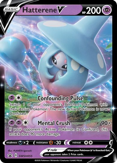 Hatterene V SWSH055 (SWSH055) [SWSH: Sword & Shield Promo Cards]