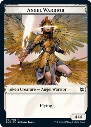 Angel WarriorCopy Double-sided Token [Zendikar Rising]
