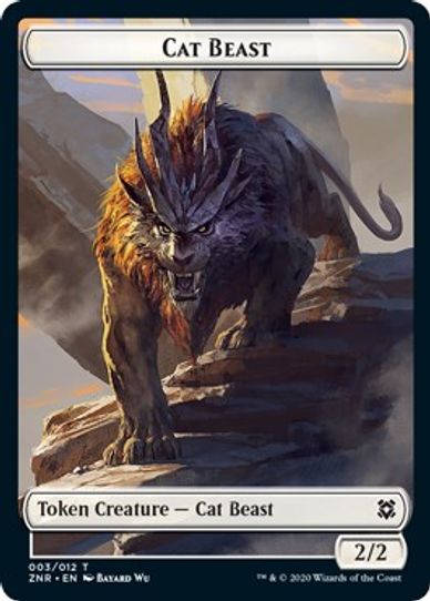 Cat BeastCopy Double-sided Token [Zendikar Rising]
