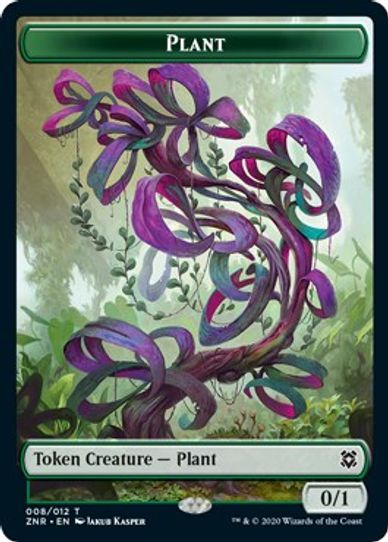 Cat BeastPlant Double-sided Token [Zendikar Rising]