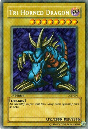 Tri-Horned Dragon (LOB-000) [The Legend of Blue Eyes White Dragon]