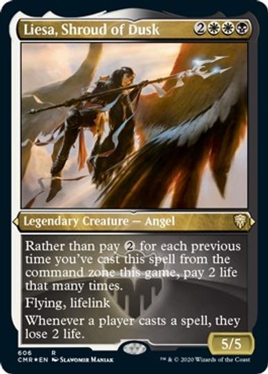 Liesa, Shroud of Dusk (Foil Etched) (606) [Commander Legends]