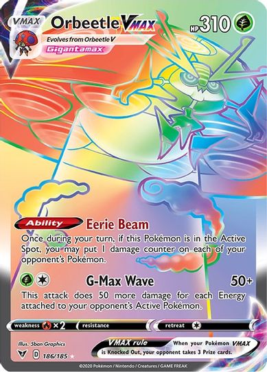 Orbeetle VMAX (Secret) (186/185) [Sword & Shield: Vivid Voltage]