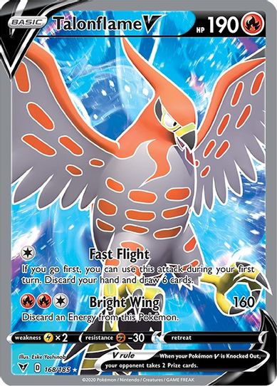 Talonflame V (Full Art) (168/185) [Sword & Shield: Vivid Voltage]