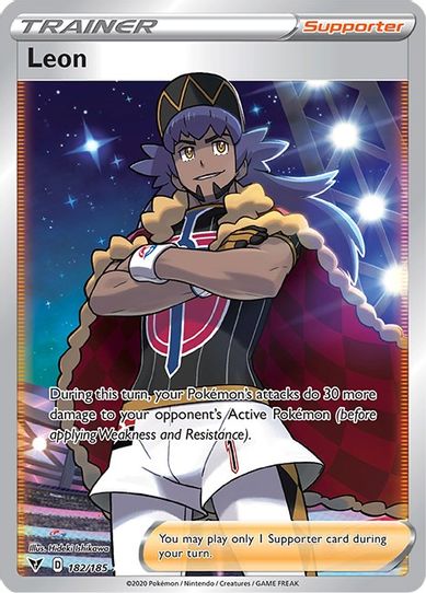Leon (Full Art) (182/185) [Sword & Shield: Vivid Voltage]