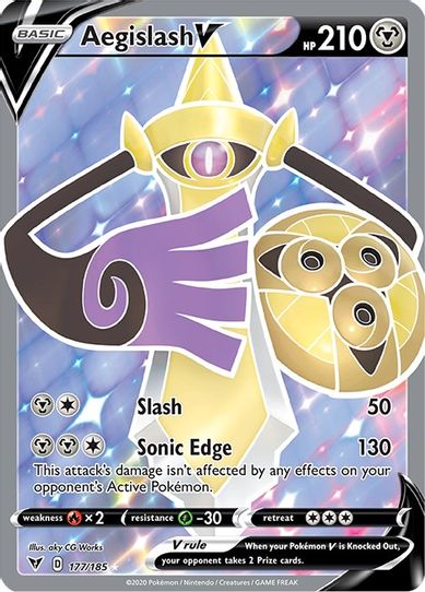 Aegislash V (Full Art) (177/185) [Sword & Shield: Vivid Voltage]