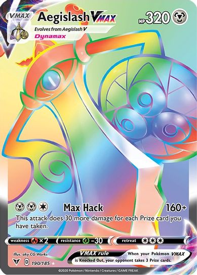 Aegislash VMAX (Secret) (190/185) [Sword & Shield: Vivid Voltage]
