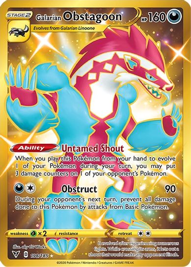 Galarian Obstagoon (Secret) (198/185) [Sword & Shield: Vivid Voltage]
