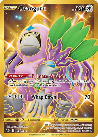 Oranguru (Secret) (199/185) [Sword & Shield: Vivid Voltage]