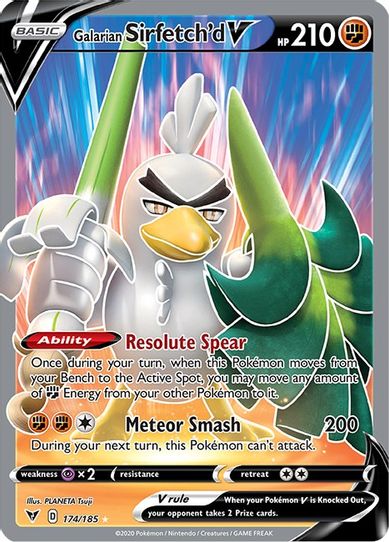 Galarian Sirfetch'd V (Full Art) (174/185) [Sword & Shield: Vivid Voltage]