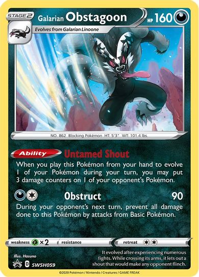 Galarian Obstagoon SWSH059 (SWSH059) [SWSH: Sword & Shield Promo Cards]