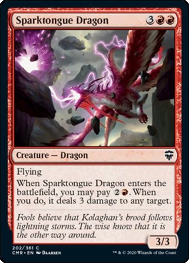 Sparktongue Dragon (202) [Commander Legends]