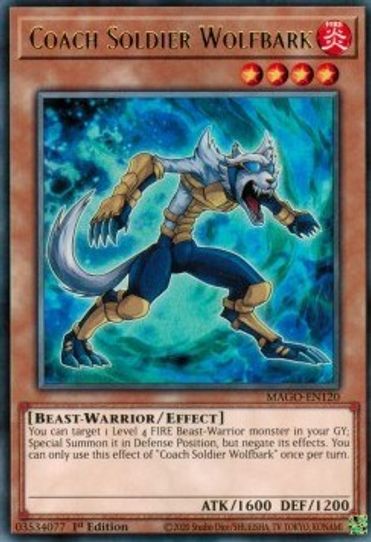 Coach Soldier Wolfbark (MAGO-EN120) [Maximum Gold]