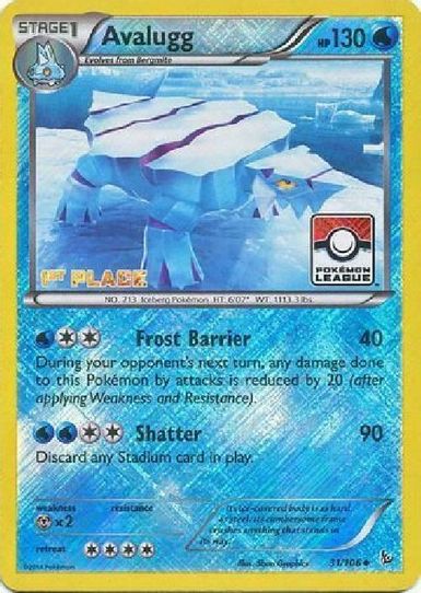 Avalugg 31/106 (League Promo) [1st Place] [League & Championship Cards]