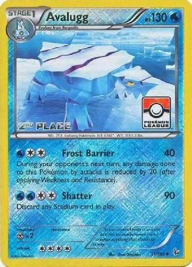 Avalugg 31/106 (League Promo) [2nd Place] [League & Championship Cards]