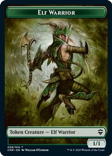 Angel // Elf Warrior Double-sided Token [Commander Legends]