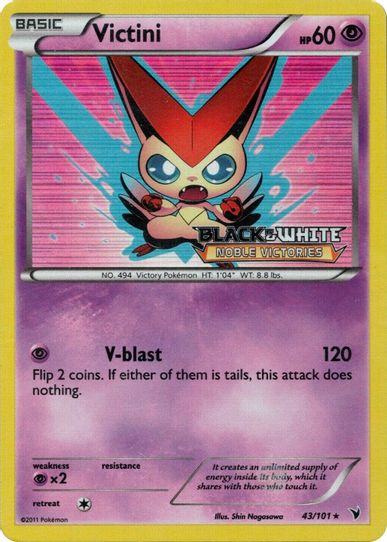 Victini - / (Prerelease) (43/101) [Black And White Promos]