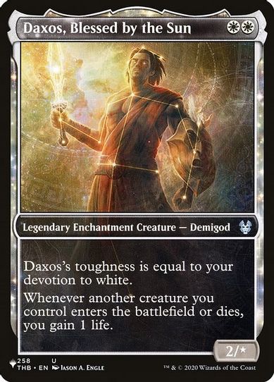 Daxos, Blessed by the Sun (Showcase) (258) [The List]