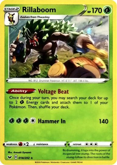 Rillaboom (Cosmos Holo) (014/202) [Miscellaneous Cards & Products]