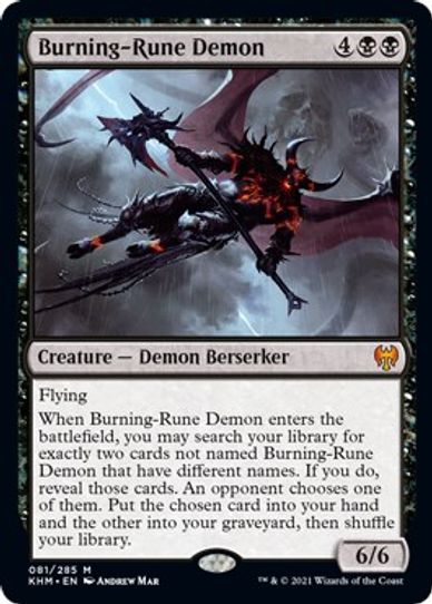 Burning-Rune Demon (81) [Kaldheim]