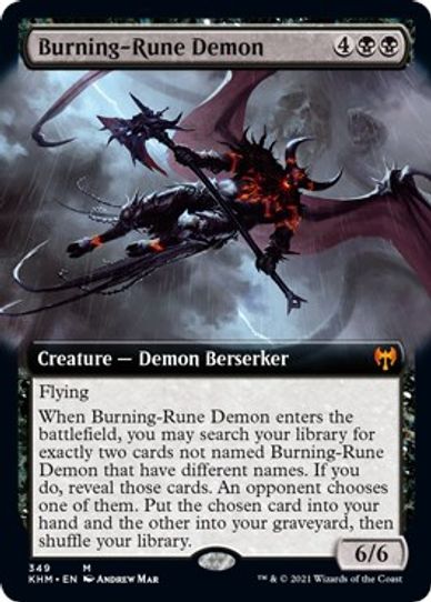 Burning-Rune Demon (Extended Art) (349) [Kaldheim]
