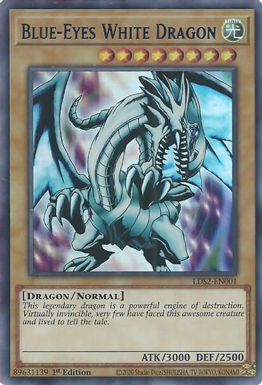 Blue-Eyes White Dragon (Blue) (LDS2-EN001) [Legendary Duelists: Season 2]