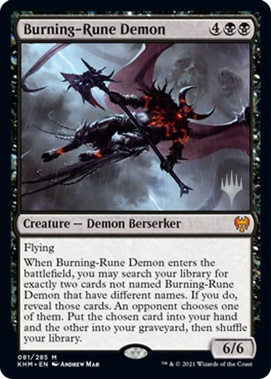 Burning-Rune Demon (81) [Promo Pack: Kaldheim]