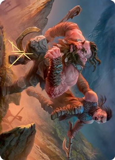 Dwarven Reinforcements Art Card (Gold-Stamped Signature) (33) [Art Series: Kaldheim]