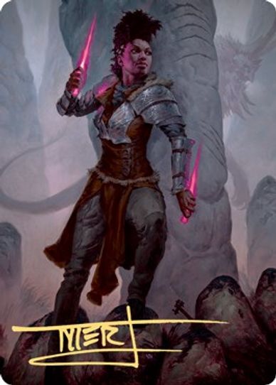 Kaya the Inexorable Art Card (Gold-Stamped Signature) (58) [Art Series: Kaldheim]