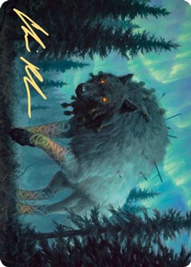 Sarulf, Realm Eater Art Card (Gold-Stamped Signature) (65) [Art Series: Kaldheim]