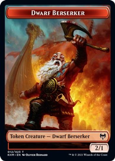 Dwarf Berserker // Cat Double-sided Token [Kaldheim]