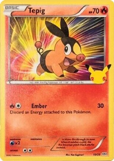 Tepig (13/25) [McDonald's 25th Anniversary Promos Pokemon Plug Tepig (13/25) [McDonald's 25th Anniversary Promos Pokemon Plug