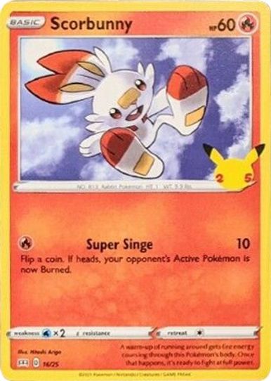 Scorbunny (16/25) [McDonald's 25th Anniversary Promos Pokemon Plug Scorbunny (16/25) [McDonald's 25th Anniversary Promos Pokemon Plug