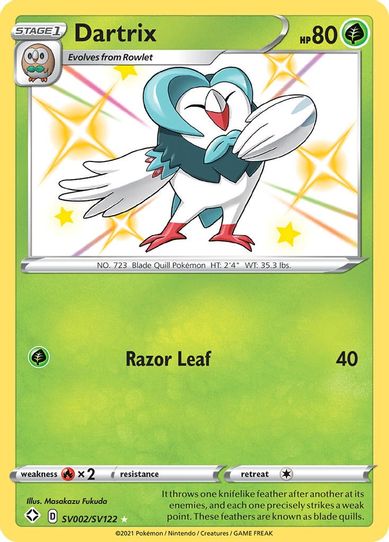 Dartrix (SV002/SV122) [Shining Fates: Shiny Vault]